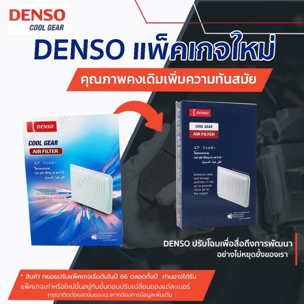 Denso กรองอากาศ Honda Civic FD ปี06-11 เครื่อง 1.8 R18A / เด็นโซ่ ฮอนด้า ซีวิค06 เอฟดี / 17220-RNA-A00 / 260300-0241 รูปที่ 2