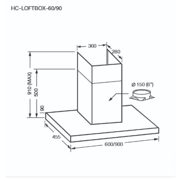 EVE เตาแก๊ส 2 หัว HB78-2BCC/BG + เครื่องดูดควัน HC-LOFTBOX-90 + อ่างล้างจาน ANDES 760/48 รูปที่ 3