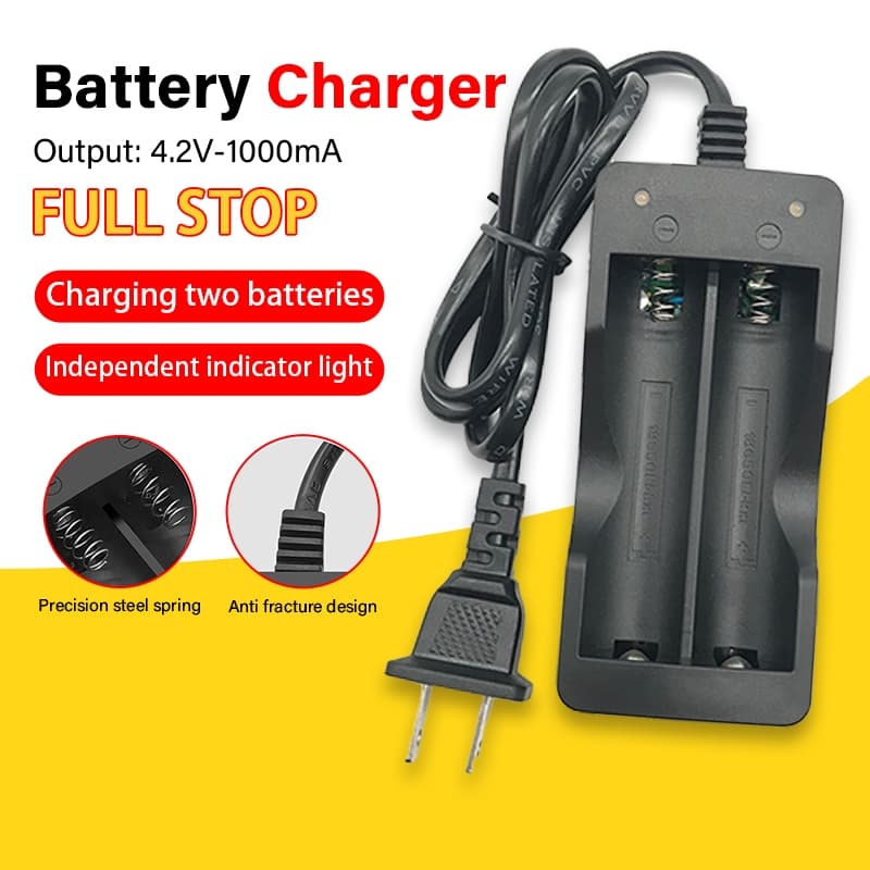 ถ่านชาร์จ ที่ชาร์จแบตเตอรี่ 4.2V 18650 แบบ2ก้อน รูปที่ 1