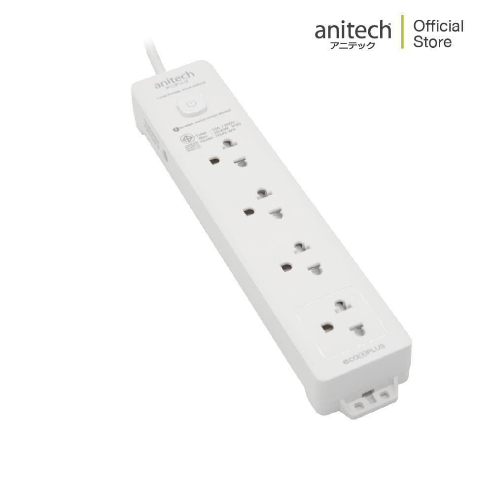 Anitech แอนิเทค ปลั๊กไฟมาตรฐาน มอก. 4 ช่อง 1 สวิตช์ สายยาว 3 เมตร รุ่น H343-WH รูปที่ 3