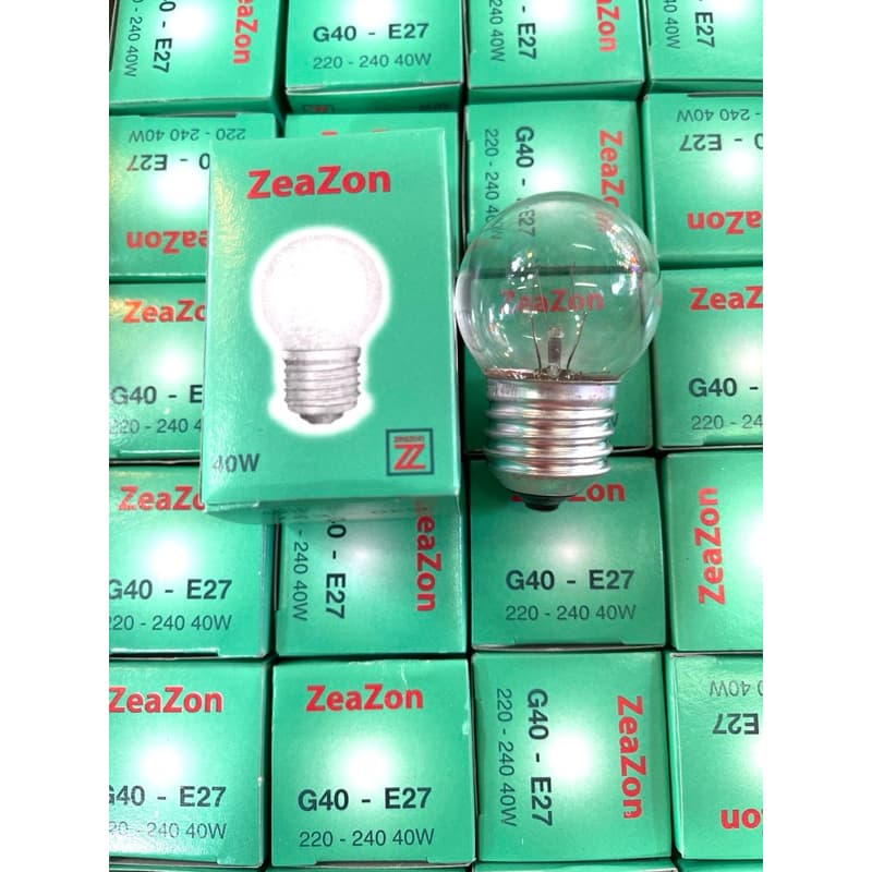 หลอดไส้ หลอดไฟ หลอดปิงปองใส G40 220V-240V 40W ขั้วE27 รูปที่ 2