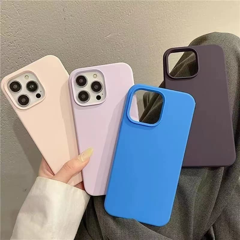 BK Caseสีพื้น กำมะหยี่โลโก้ สำหรับรุ่น 14pro max 15pro max 12 13 14 15 xs xr xsmax 7/8/se2 7plus 11 12pro max 13pro max รูปที่ 1