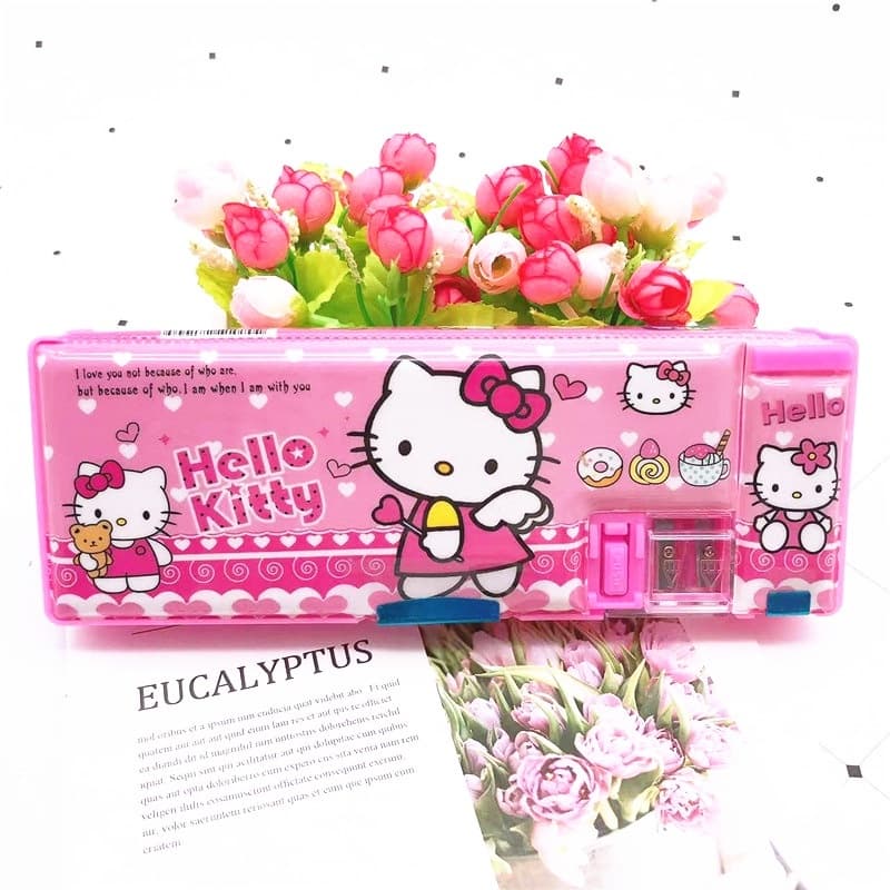 กล่องดินสอ อเนกประสงค์ ลายการ์ตูน Sanrio Hello Kitty สองด้าน สําหรับเด็กนักเรียน รูปที่ 6