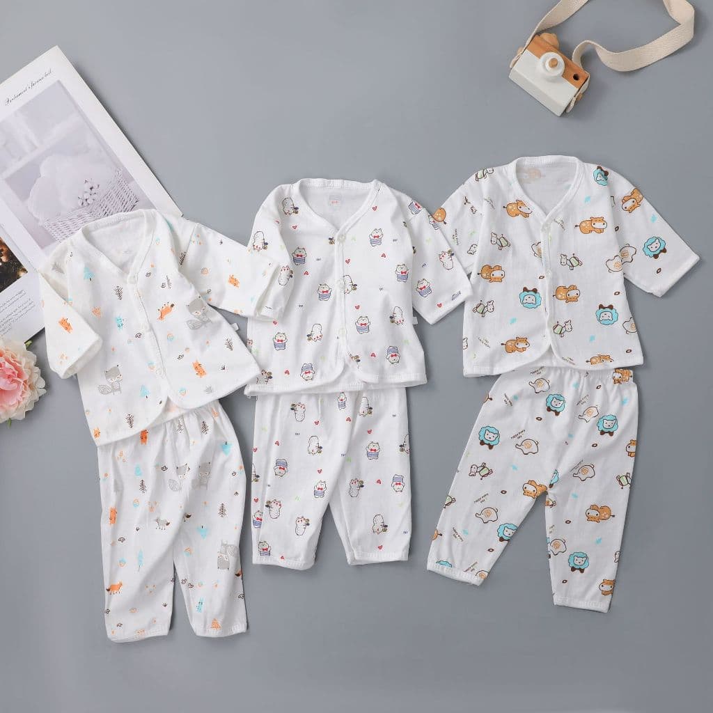 Babyonline O2N6 ชุดเซ็ตเด็กแรกเกิดแบบคละลายพิมพ์ลายการ์ตูนสุดน่ารัก ผ้าฝ้าย นิ่ม แนะนำเด็ก 0-3เดือน รูปที่ 3