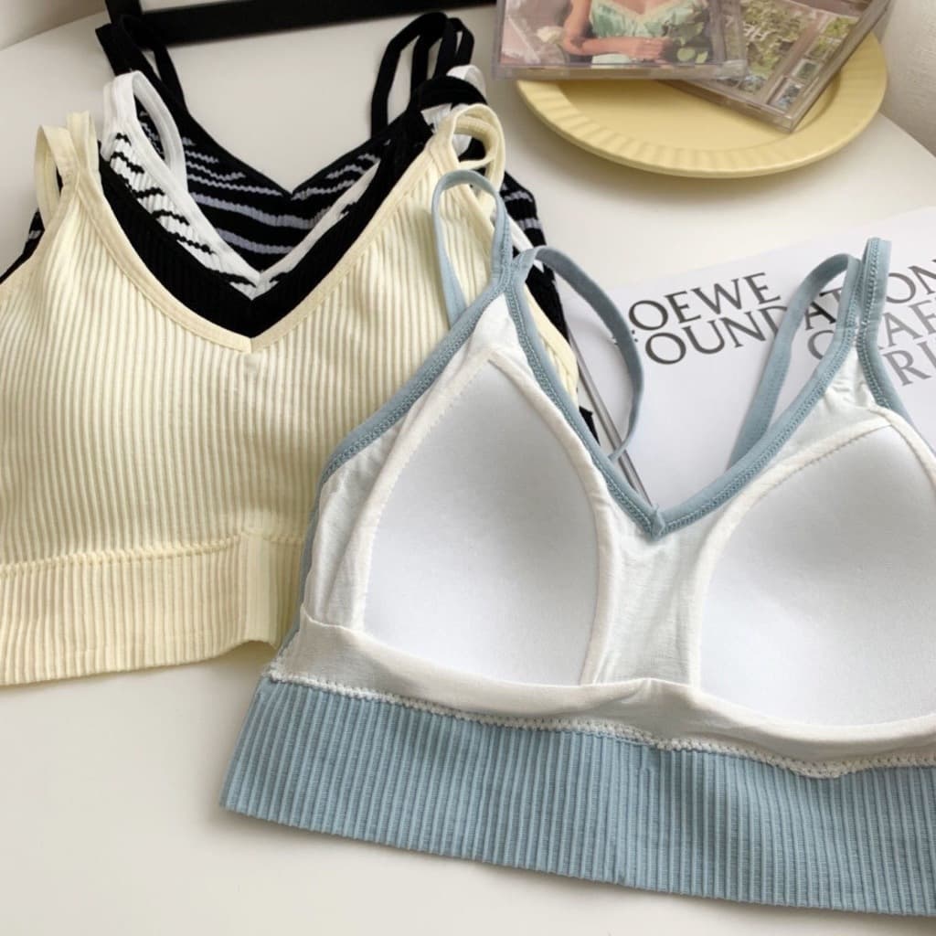 𝑩𝒓𝒂𝑩𝒓𝒂𝑩𝒓𝒂 #bra-257 เสื้อ สายเดี่ยว เกาะอก ครอปทอป รูปที่ 6