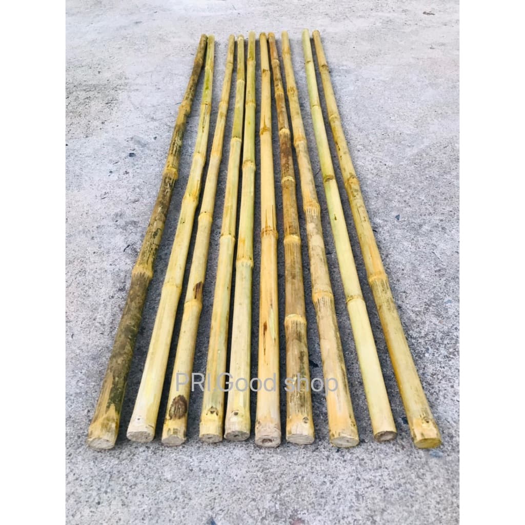 ด้ามไม้ไผ่ยาว 110 เซนติเมตร กว้ง1.5-2.2 #ด้ามไม้กวาด แบบสีธรรมชาติ,แบบลงแชล็ค รูปที่ 2