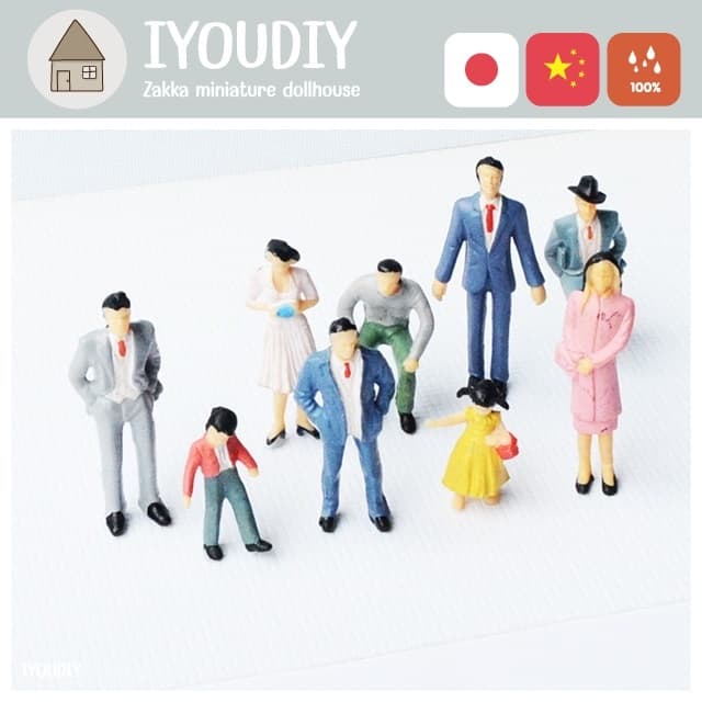 IYOU’DIY l โมเดลคน สเกล 1:50 l 1:75 l 1:87 l 1:100 l 1:150 l 1:200 จำลองอาคาร ตกแต่งสวนจำลองขนาดเล็ก ตกแต่งบ้านอาคาร รูปที่ 1