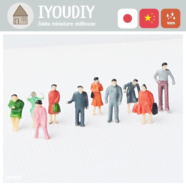 IYOU’DIY l โมเดลคน สเกล 1:50 l 1:75 l 1:87 l 1:100 l 1:150 l 1:200 จำลองอาคาร ตกแต่งสวนจำลองขนาดเล็ก ตกแต่งบ้านอาคาร รูปที่ 2