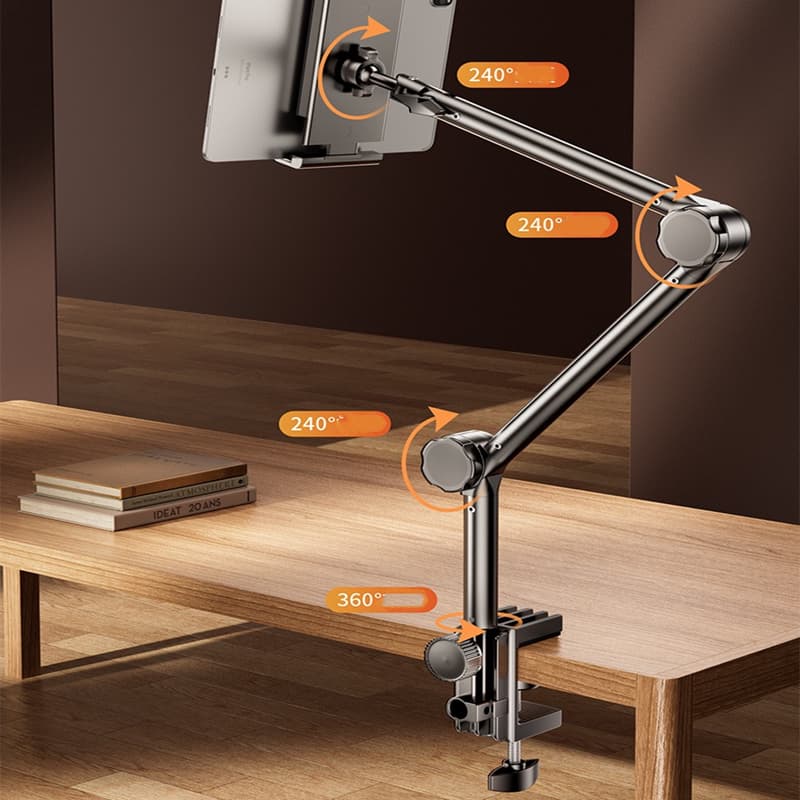 ขาจับโทรศัพท์ แขนจับโทรศัพท์มือถือรุ่นยาว62cm อเนกประสงค์ หนีบโต๊ะ หนีบเตียง ขาตั้งมือถือ รูปที่ 2