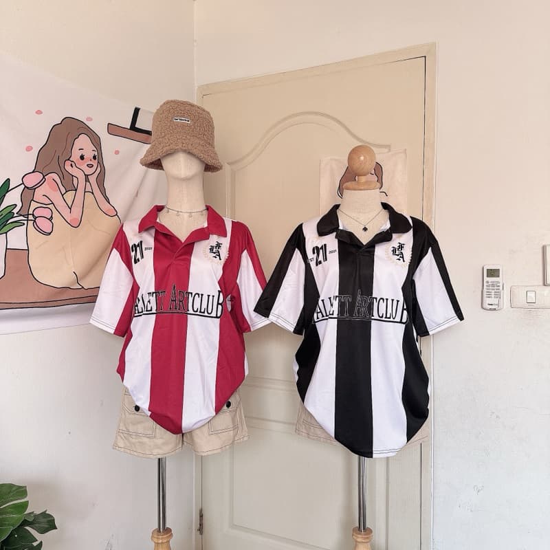 เสื้อกีฬาคอปก เสื้อโปโล เสื้อกีฬาสกรีนลาย ใส่ได้ทั้งชายและหญิง รูปที่ 1