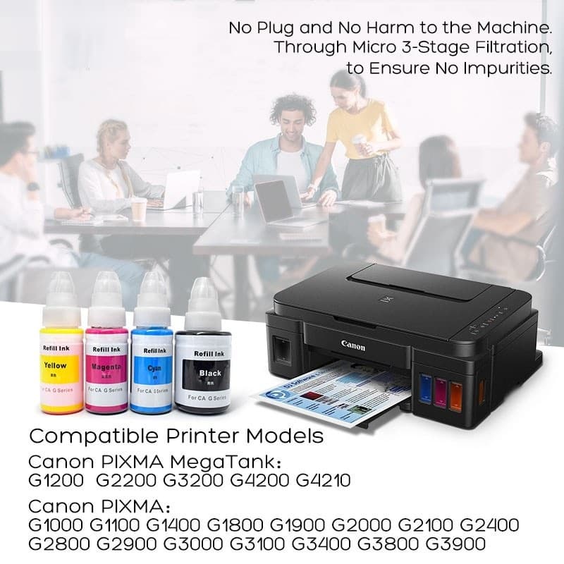หมึก canon g2010 แท้%ต้นฉบับภาษาญี่ปุ่นGI-790/G1000 / G2000 / G3000 / G1010 / G2010 / G3010 รูปที่ 4
