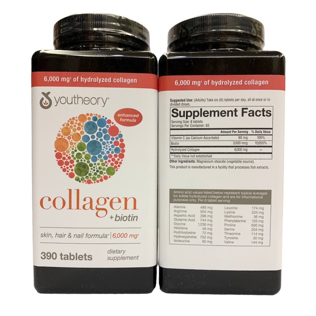 Youtheory Collagen Advanced Formula และ Vitamin C ขนาด 120, 160, 290, 360, 390 เม็ด รูปที่ 2