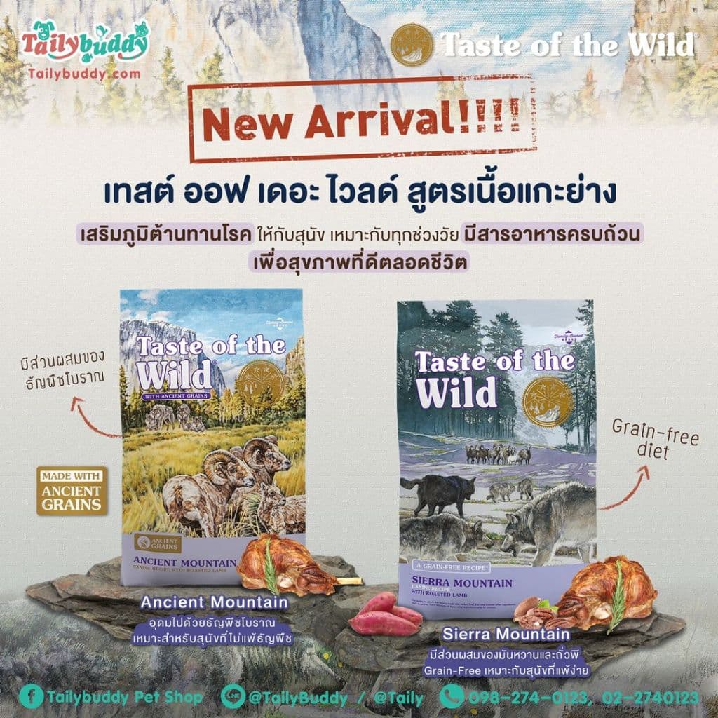 อาหารสุนัข Taste of the Wild ครบทุกสูตร สำหรับน้องสุนัข2เดือนขึ้นไป เกรด Holistic โปรตีนสูง รูปที่ 7