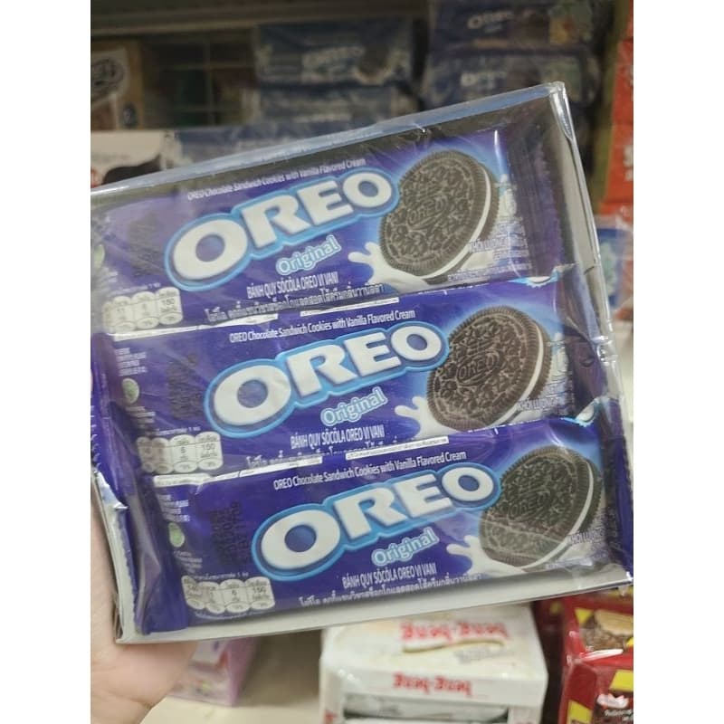 ขายยกแพ็คOREO โอรีโอ โอรีโอ้คุกกี้แซนวิชสอดไส้ครีม ขนาด 28.5 กรัม. แพค 12 ห่อ รูปที่ 2