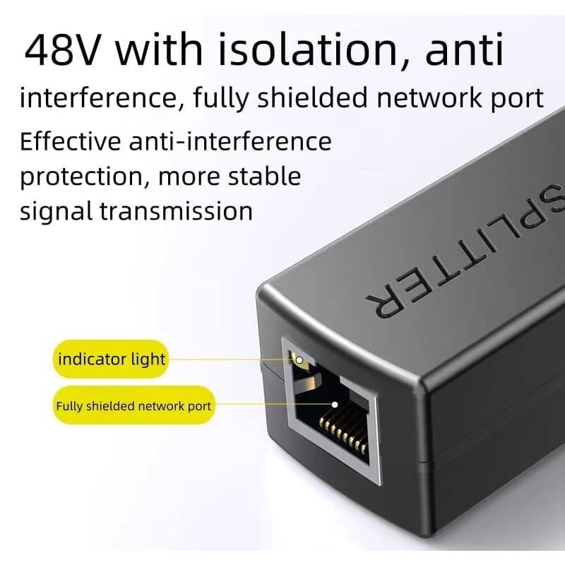 ตัวแยก POE 48v to 12v1A2A + LAN 10/100Mbps สำหรับใช้ร่วมกับ POE-B1210 Switch รูปที่ 5