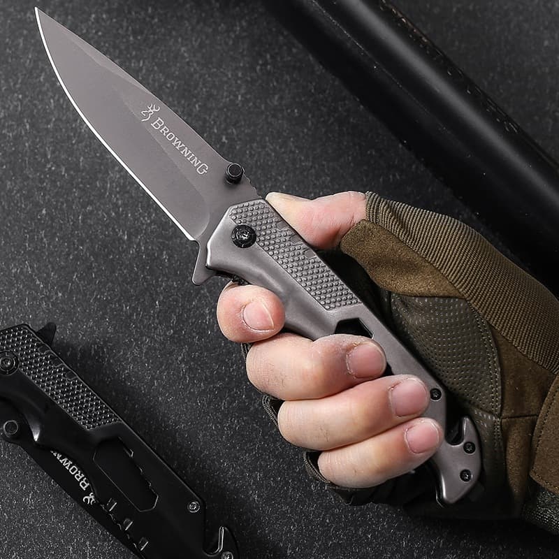 มีดพับ BROWNING 23cm ใช้เดินป่า อุปกรณ์ยุทธวิธี บราวนิง EDC รูปที่ 2