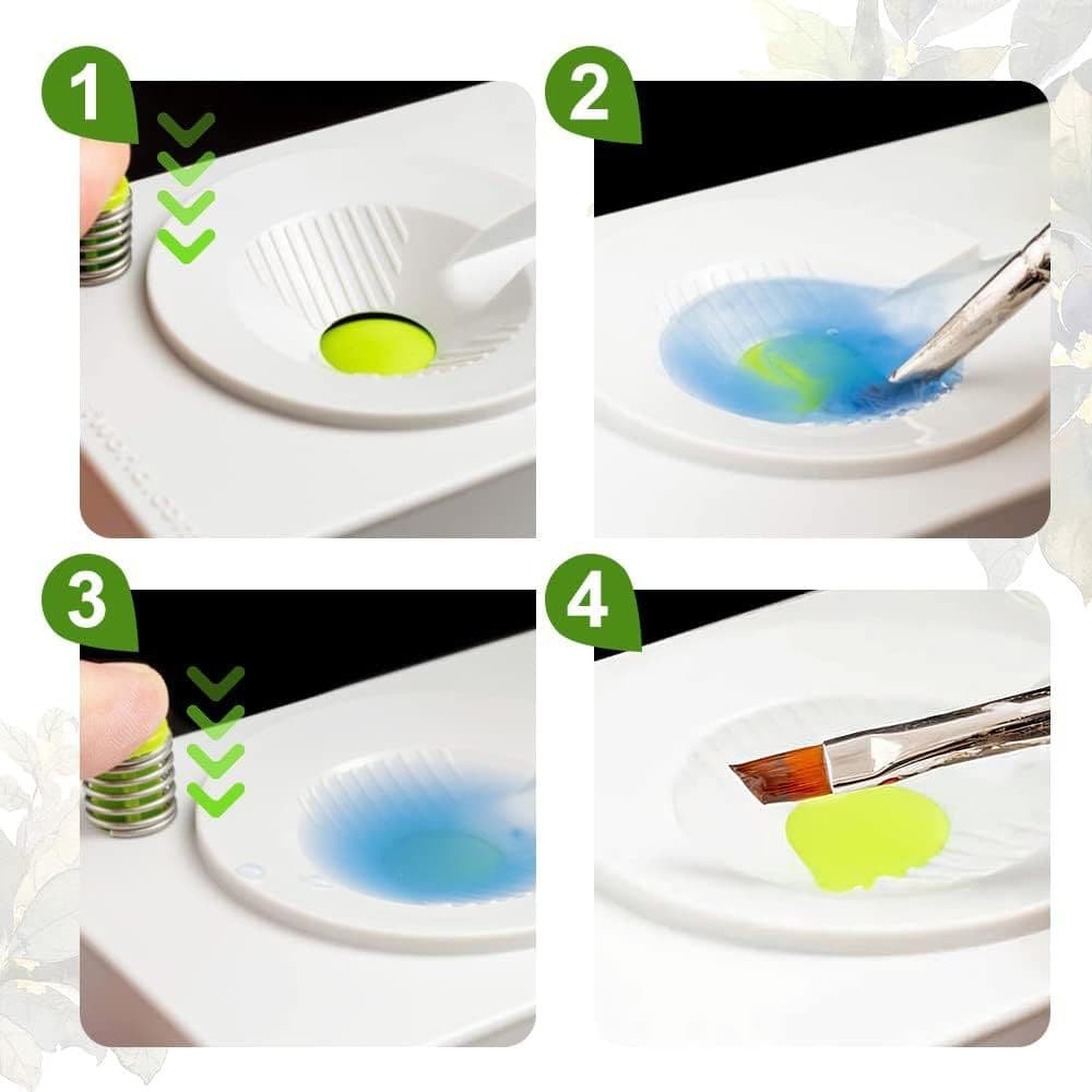 ถังล้างพู่กันพู่กัน Brush Washer สำหรับล้างแปรง สะดวก รวดเร็ว สามารถเปลี่ยนน้ำได้โดยอัตโนมัติ Brush Rinser รูปที่ 4