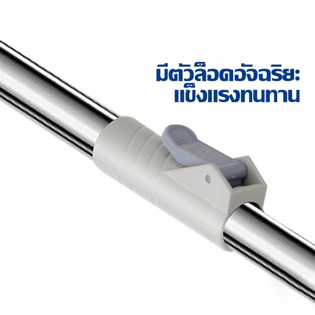HOMESTIC ถังปั่นไม้ม็อบถูพื้น ไม้ถูพื้น Spin Mop ถังปั่นสแตนเลส หมุนได้ 360° พร้อมผ้าถูพื้น รูปที่ 4