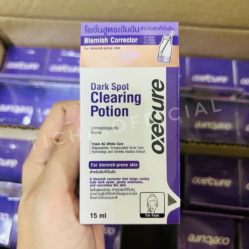 แท้% | OxeCure Dark Spot Clearing Potion 15ml. อ๊อกซีเคียว ดาร์ค สปอต เคลียร์ริ่ง โพชั่น EXP.04/27 รูปที่ 9