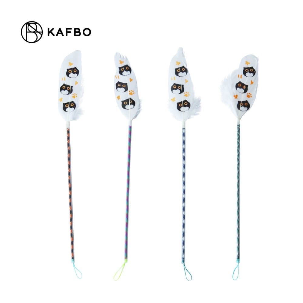 KAFBO ไม้ตกแมวขนนกปลอดสารพิษ Non Toxic Pigeo Stick Plawan ลายปลาวาฬ ไม้ล่อแมว ไม้ตกแมว ของเล่นแมว รูปที่ 2