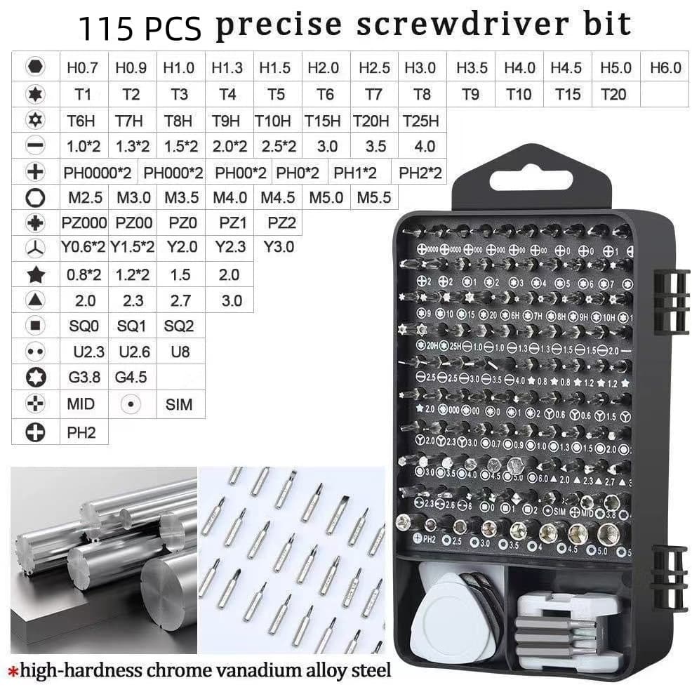 115-in-1ชุดไขควง Precision Torx Phillips Hex Head ชุดไขควงแม่เหล็ก รูปที่ 2
