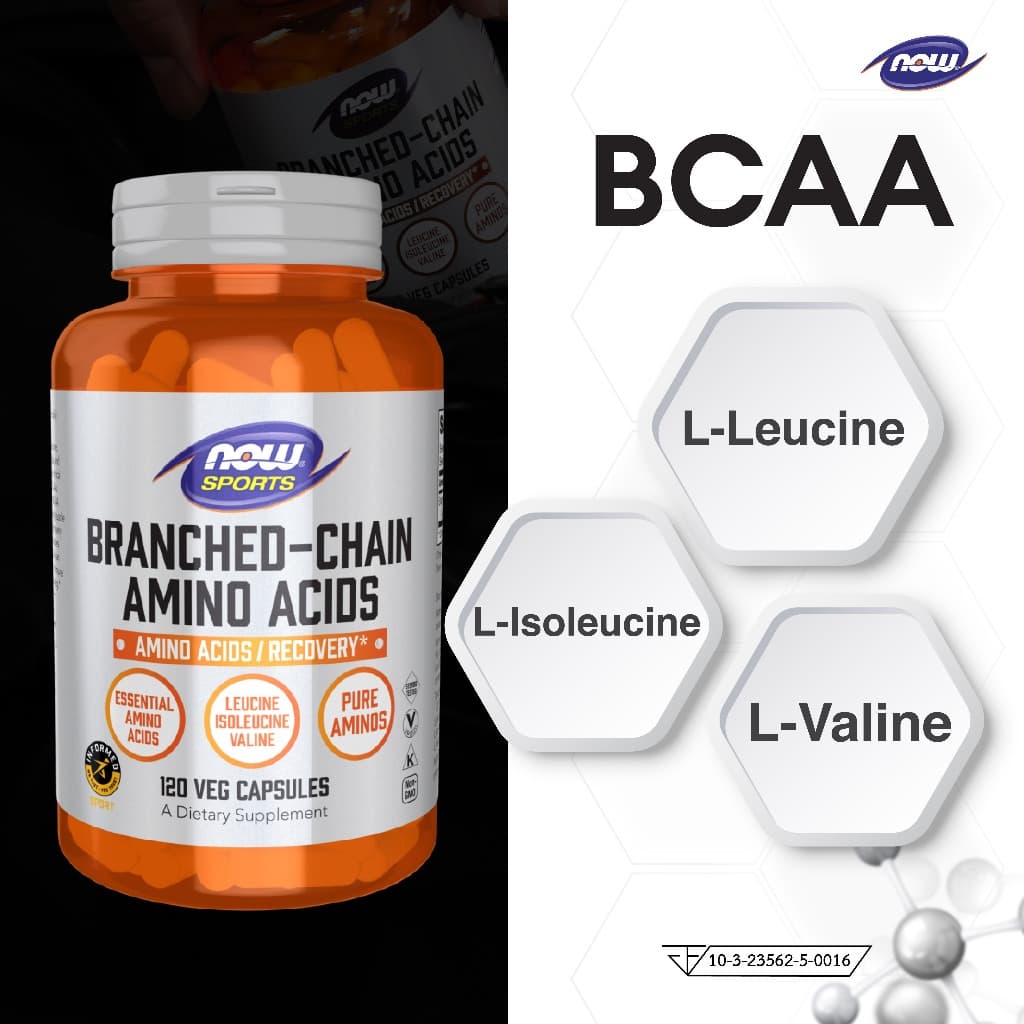 Now Sports BCAA Branched Chain Amino Acids 120 Veg Capsules. นาวสปอร์ต บีซีเอเอ 120 แคปซูล รูปที่ 2