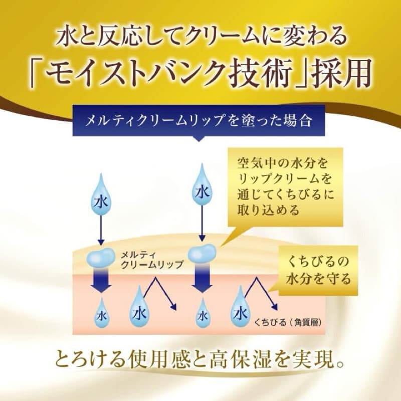 Rohto Mentholatum Melty Cream Lip 2.4g ลิปบาล์ม กันแดด SPF25 ปากนุ่มชุ่มชื้น รูปที่ 4
