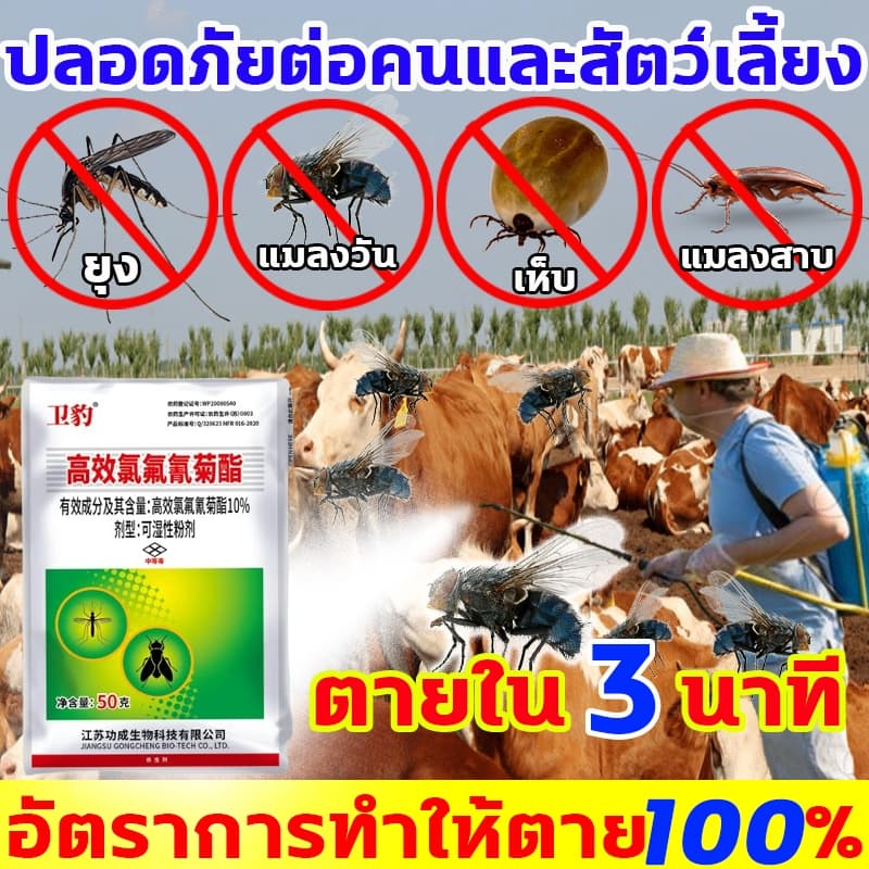 10ปีไม่มียุงและแมลงวัน ไล่แมลงวี่ ฉีดในคอกสัตว์ได้ ฆ่าแมลงวัน อัตราการทำให้ตาย 100% สเปรย์ไล่แมลงวัน กำจัดแมลงวัน รูปที่ 1