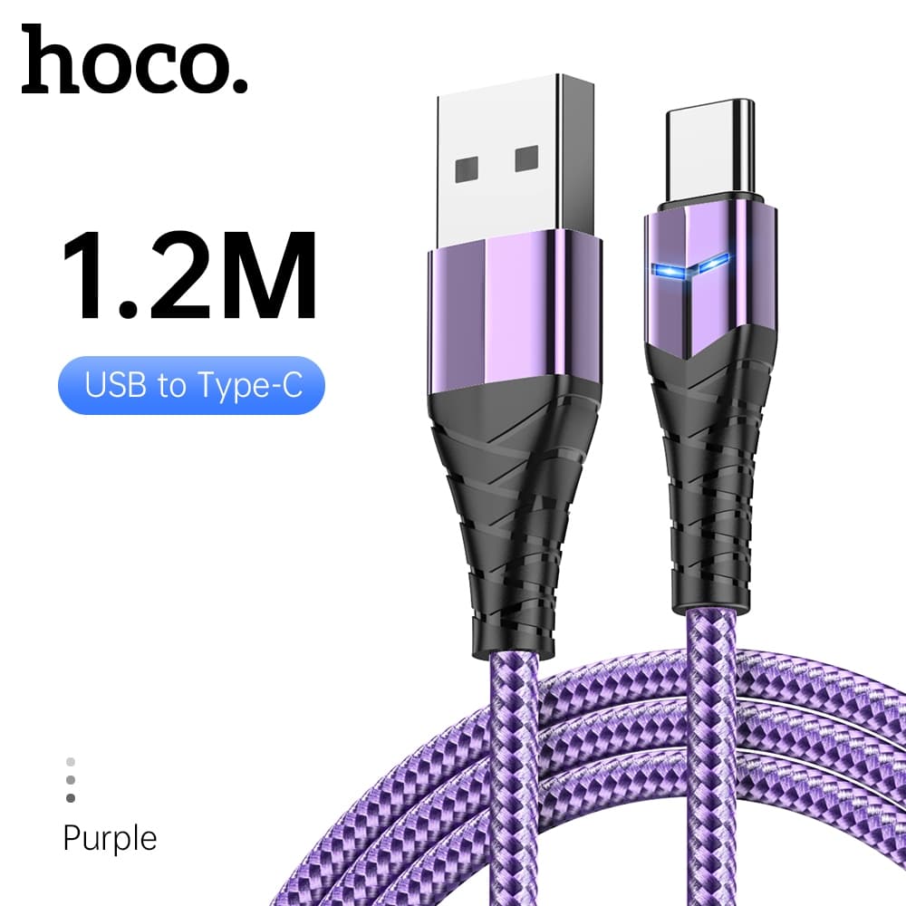 NEW!!! สายชาร์จ HOCO UD01 ยาว 1.2M ชาร์จเร็ว 5A MAX ชาร์จเร็ว สำหรับ Micro/Type-C/iOS สายถัก ไนล่อน คุณภาพสูง สายชาร์จ รูปที่ 1