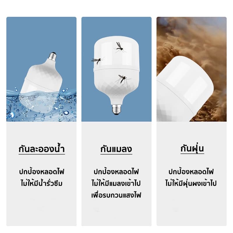 หลอดไฟ LED HighBulb แสงขาว light 240V ขั้ว E27 35W 45W 55W 65W 85W หลอดไฟLED สว่างนวลตา หลอดไฟประหยัดพลังงาน รูปที่ 5