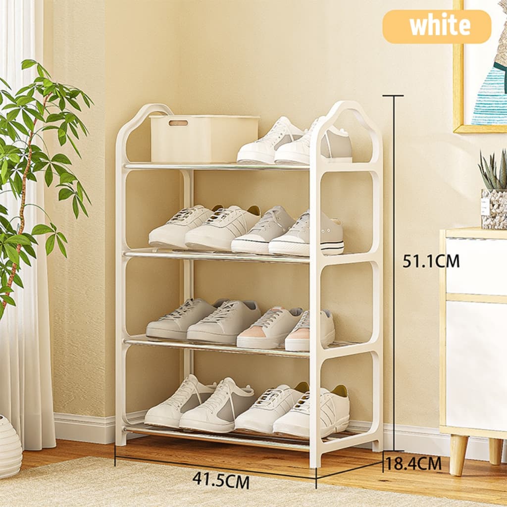 HT ชั้นวางรองเท้า ชั้นวางรองเท้ารูปตัว 4 ชั้น ผ้ากั้นหนา ถอดหนึ่งชั้นใส่รองเท้าบูทได้ มีหลายสีให้เลือก แบบหนา ไม่โยกเยก รูปที่ 9