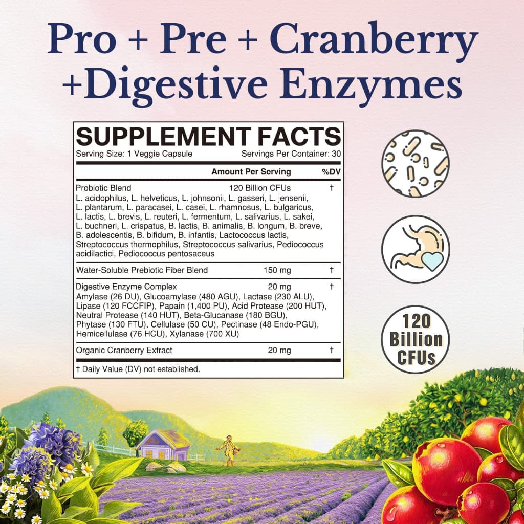 EXP10/26 Vitalitown Women’s Probiotics 120 Billion CFUs 1 Daily , 30 Strains, with Prebiotics รูปที่ 2