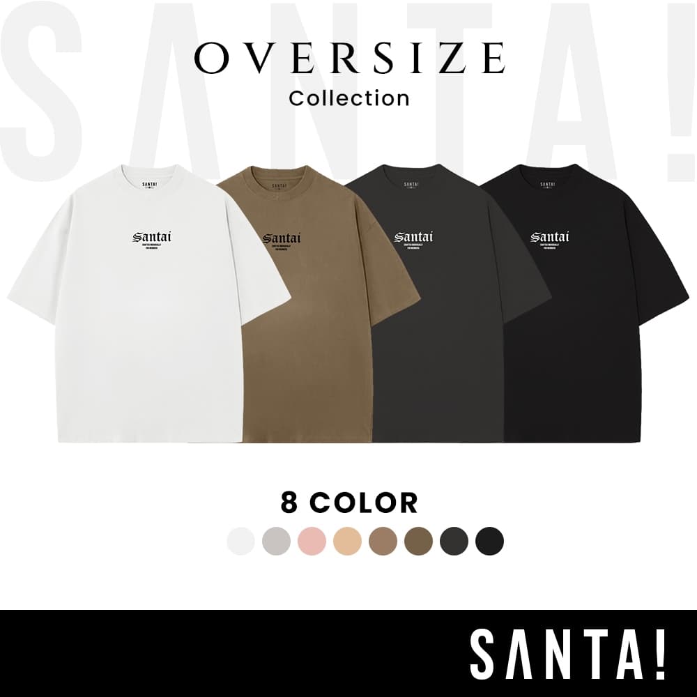 SANTAi | เสื้อยืดทรง Oversize "Logo" Collection 3 ทรงสวย ผ้าหนา คอไม่กว้าง รูปที่ 4