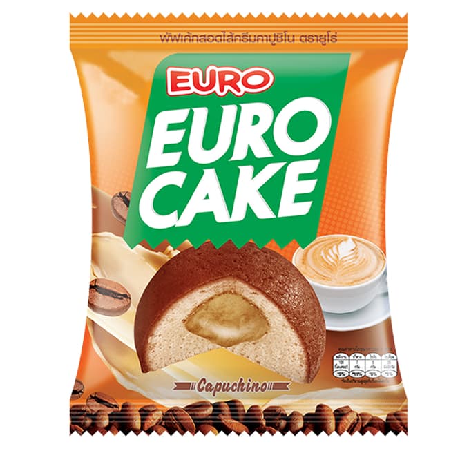 Euro Cake ขนมยูโร่ คัสตาร์ดเค้ก พัฟเค้กสอดไส้ ขนมพายสอดไส้ เคลือบช็อกโกแลต ขนมทานเล่น รูปที่ 3