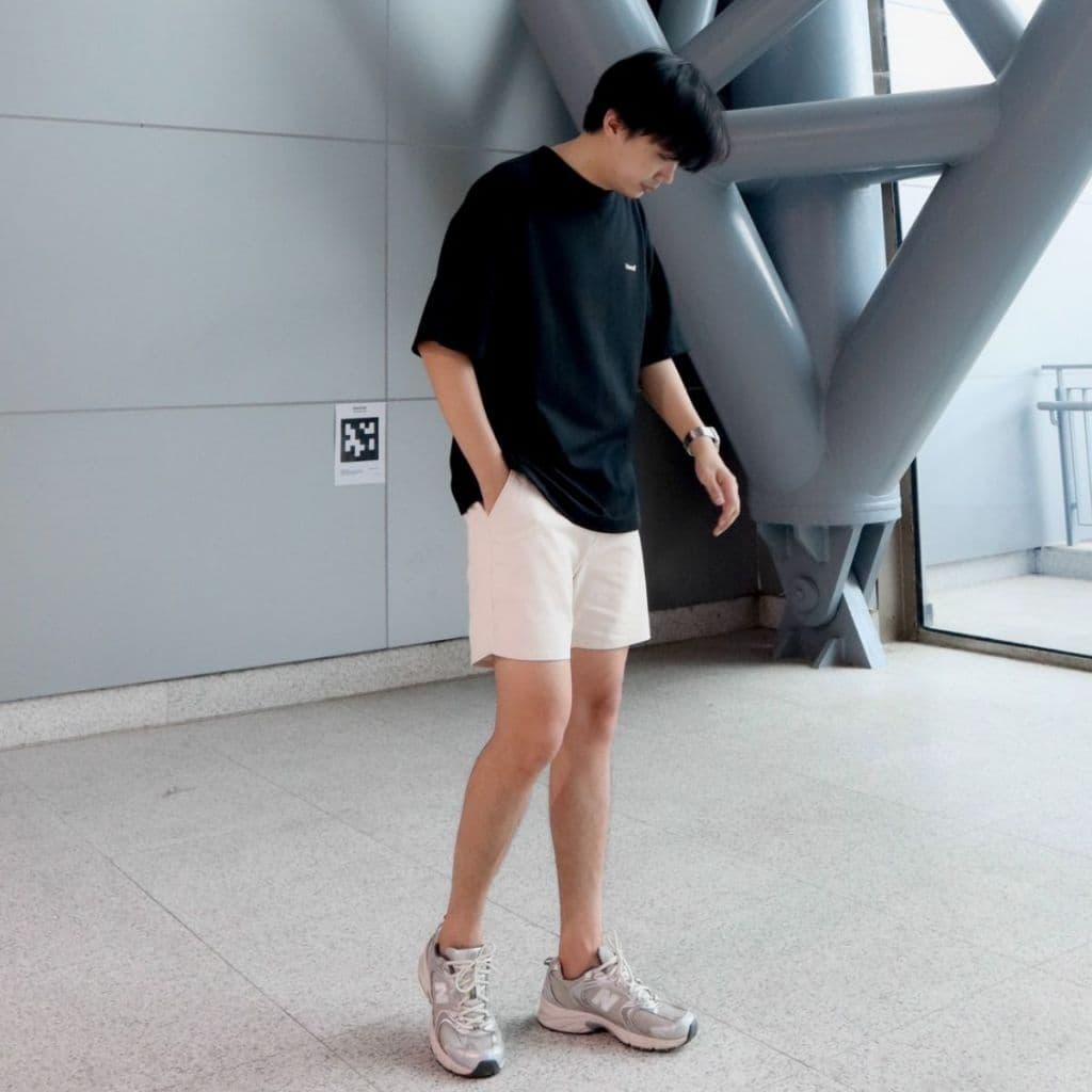 HIMSELF Chino Shorts กางเกงขาสั้นชิโน่ ทรงกระบอกเล็ก ความยาว 16 นิ้ว ใส่สบาย ทรงสวย รูปที่ 6