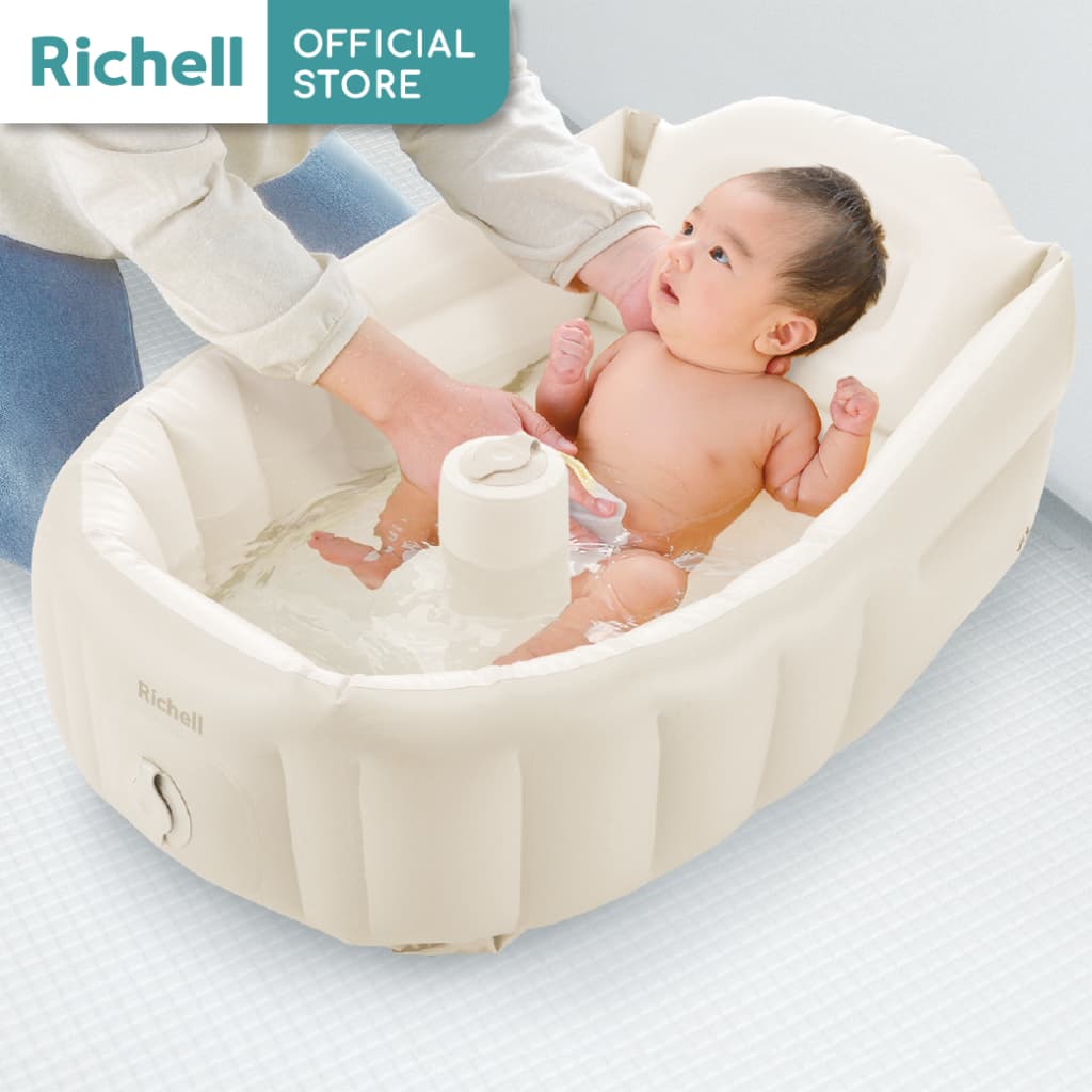 Richell อ่างอาบน้ำปั๊มลม แถมปั๊มลม รูปที่ 1