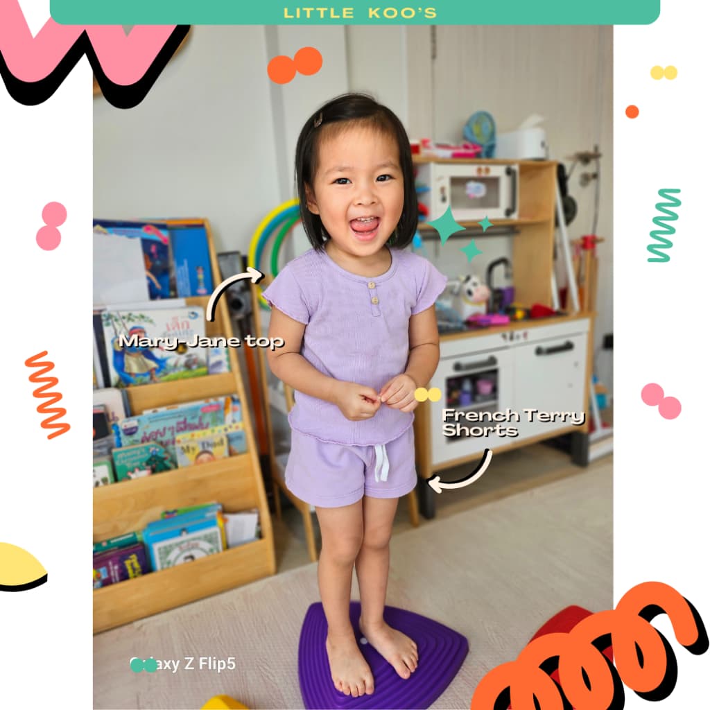 เสื้อยืดเด็กผู้หญิง LITTLE KOO'S คอกลมแขนสั้น รุ่น Mary-Jane ผ้าเนื้อริป นุ่มมาก มีความยืดยุ่นสูง ใส่สบายสุดๆ รูปที่ 2