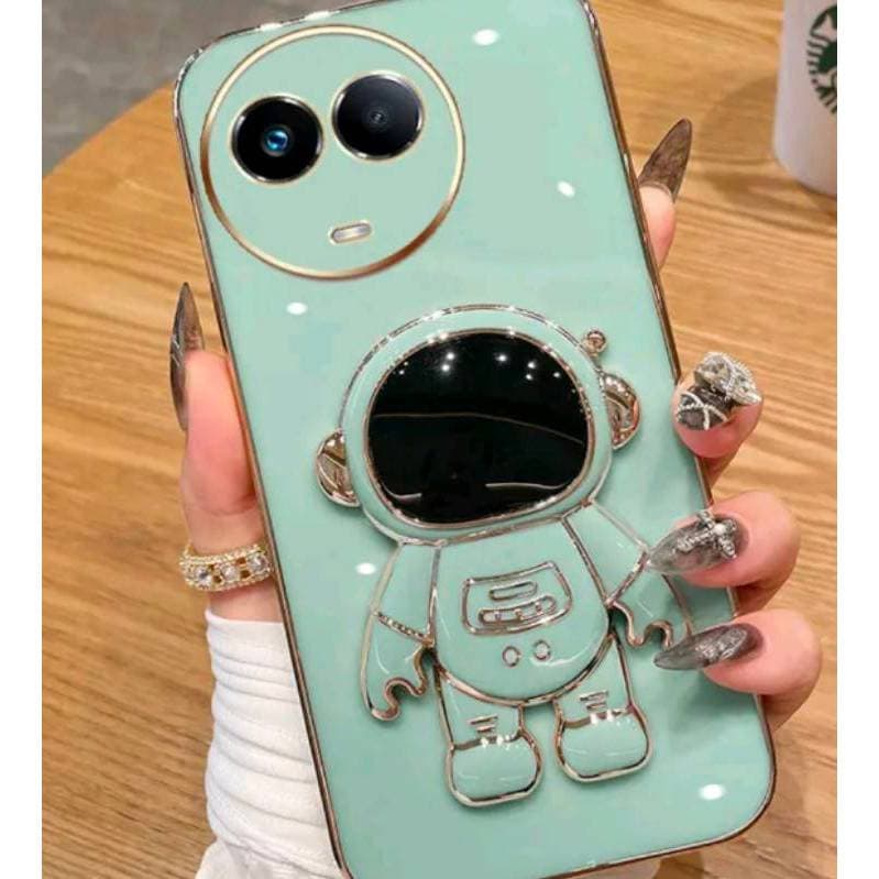 เคส ขาตั้ง สำหรับ Realme 11 11X 12 13 c67 อวกาศ ขาตั้งได้ แบบนิ่ม น่ารัก พร้อมจัดส่ง อวกาศขาตั้ง น่ารัก หรูหรา รูปที่ 3