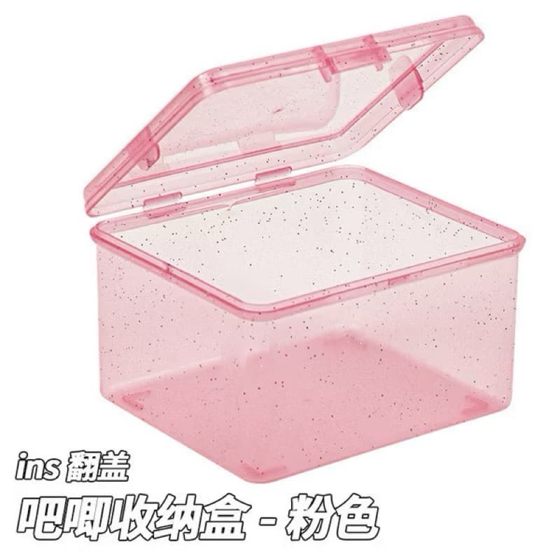! กล่องเก็บของ กลิตเตอร์ สีฟ้า สีชมพู ขนาดเล็ก จัดระเบียบโต๊ะ รูปที่ 4