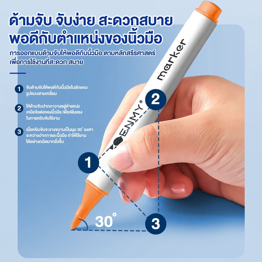 ปากกาอะคริลิค Acrylic paint marker ปากกามาร์คเกอร์ปากกาศิลปะเด็ก12/24/36/48/60/80สี เหมาะสำหรับงานเพ้นท์/และงานศิลปะ/DIY รูปที่ 7