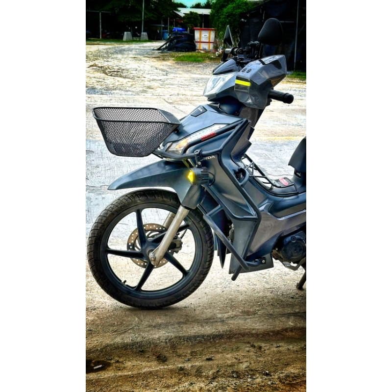 แคชบาร์ Wave125i ทุกรุ่น ตัวใหม่2023-2026,LED2019-2022,วาฬ2012-2018 จุดยึดโครงรถ100% ไม่ยึดแฟริ่ง รูปที่ 3