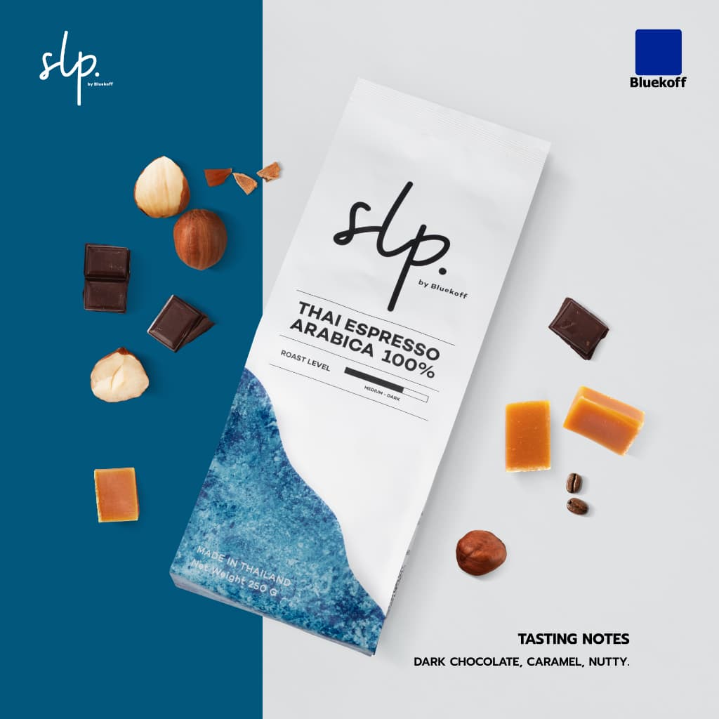 Bluekoff Thai Espresso Arabica 100% แบรนด์ SLP คั่วสด ระดับคั่วกลางค่อนเข้ม รูปที่ 2