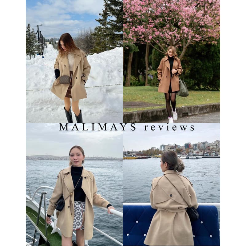 MALIMAYS - Mooni Wool Coat เสื้อโค้ทผ้าวูล รูปที่ 3