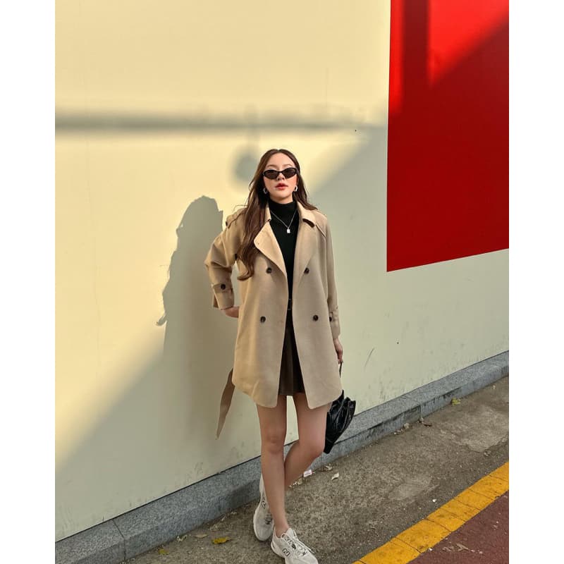 MALIMAYS - Mooni Wool Coat เสื้อโค้ทผ้าวูล รูปที่ 4
