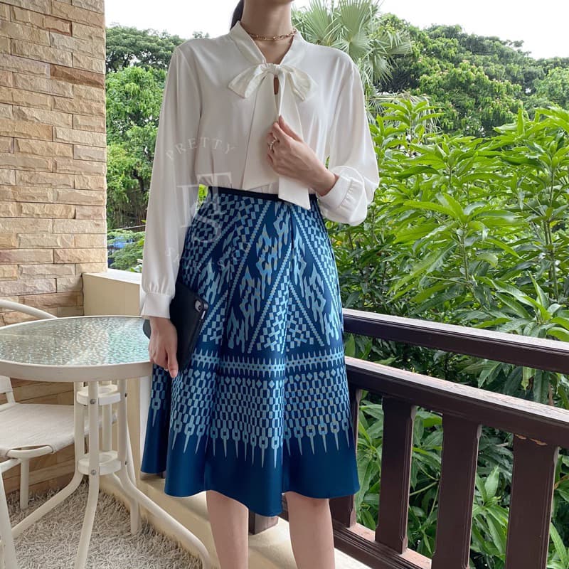 กระโปรง Circle Skirt ทรง 6 ชิ้น ยาว 25 นิ้ว ฟรีไซส์ รูปที่ 2