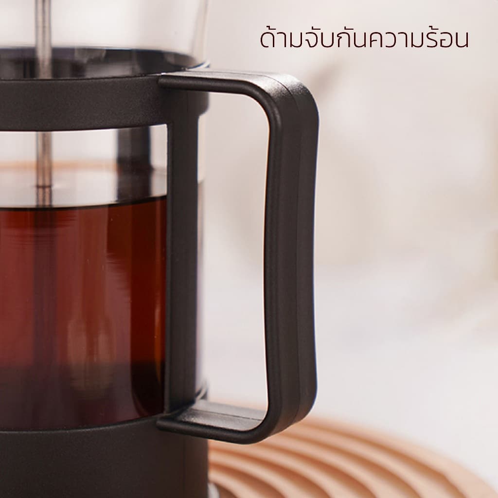 Alechaung เหยือกชงกาแฟสด กาชงกาแฟแบบกด ที่ชงกาแฟ French Press 350/600/800/1000ml ชงกาแฟ ชงชาได้ รูปที่ 5