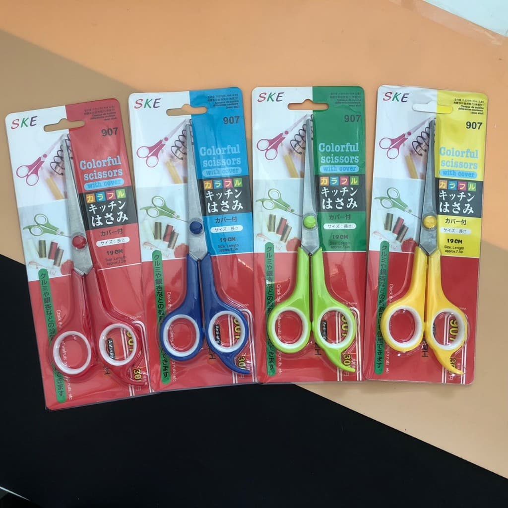 No.397 กรรไกร กรรไกรสแตนเลส 2 สี x12 รูปที่ 1