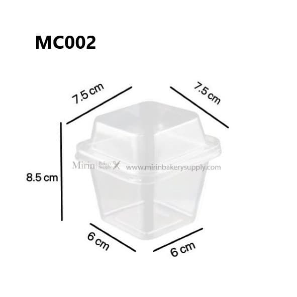 กล่องพลาสติกเหลี่ยมใส ฝาสูง มี 2 ไซส์ MC001 / MC002 แพค 50 ใบ รูปที่ 2