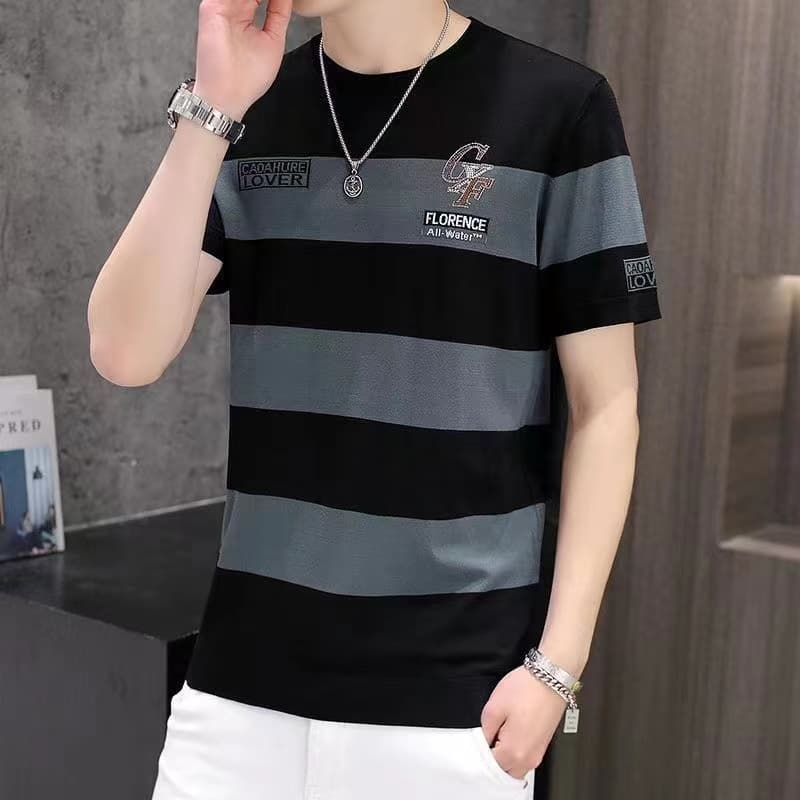 ใหม่ เสื้อยืดคอกลมแขนสั้นผู้ชาย ผ้านิ่มใส่สบายไม่ร้อน รูปที่ 2