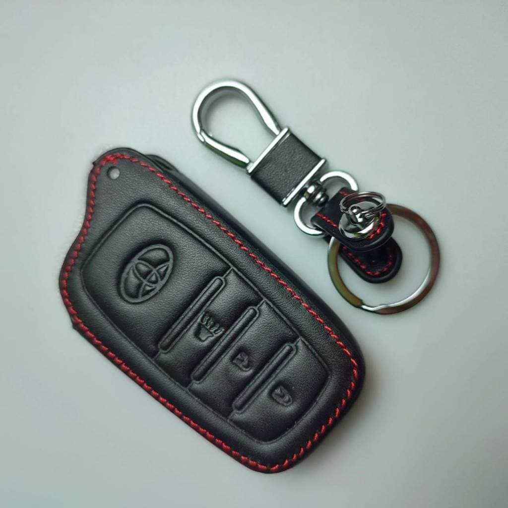 ซองหนัง ใส่กุญแจรีโมทรถยนต์ Toyota Hilux Revo,Cross,Fortuner,Rocco Smat Key 3 ปุ่ม รูปที่ 6